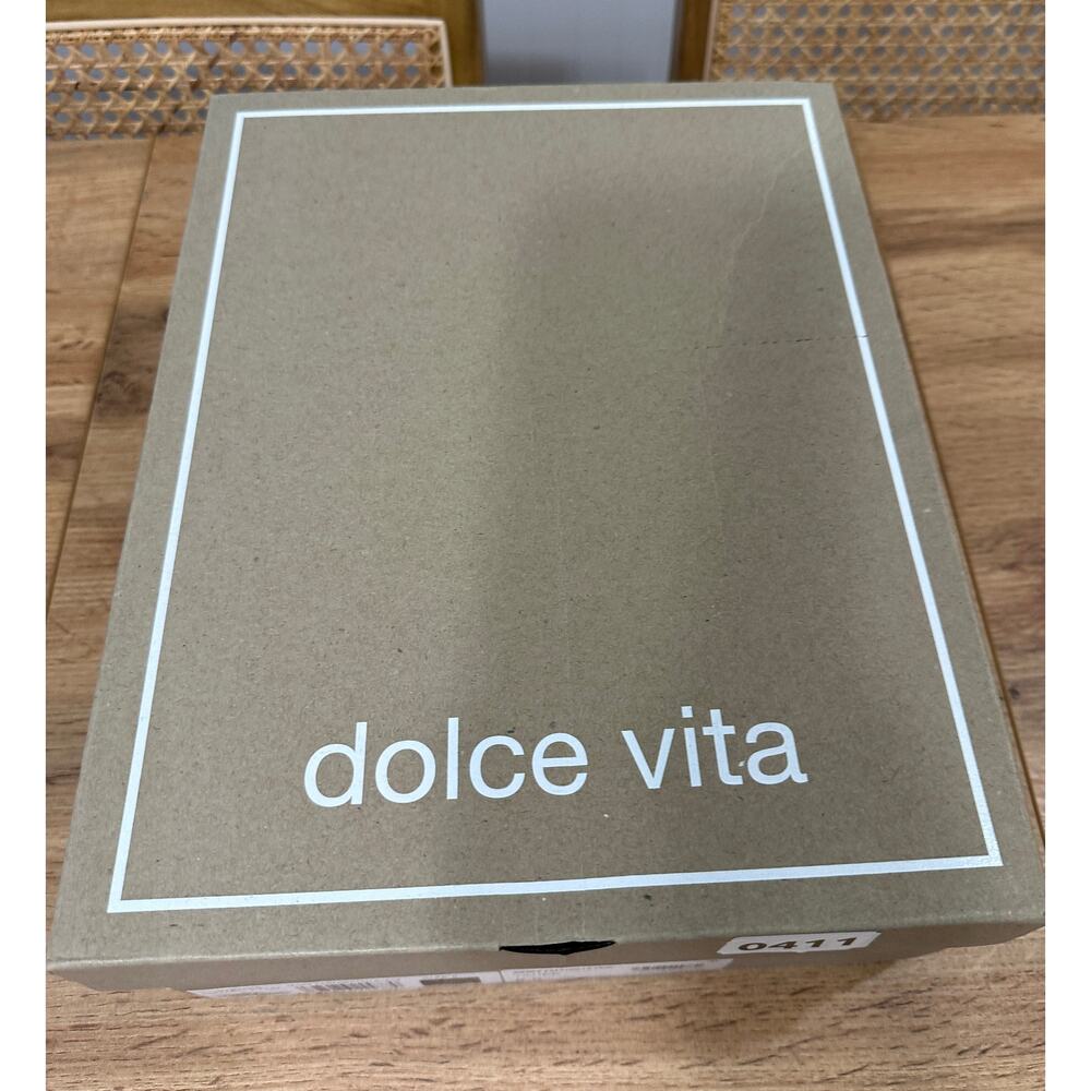 Dolce Vita Jhenee Espadrille Perforated Taupe Suede Sz 8 NIB Chunky Chain Detail - Picture 13 of 14